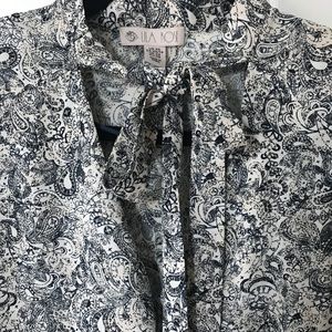 Neck tie paisley dress